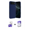 MARSİLYAN™- iPhone 17 Air Kılıf Kozmos Yansıma Özel Seri - Siyah Bilvis 5in1 3D Magic Cam Ekran Koruyucu + Bilvis Titan Kamera Lens - LT