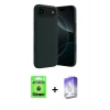 MARSİLYAN™- iPhone 17 Air Kılıf Kozmos Yansıma Özel Seri - Siyah Bilvis 5in1 3D Magic Cam Ekran Koruyucu + Raze Metal Kamera Lens - MI