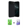 MARSİLYAN™- iPhone 17 Air Kılıf Kozmos Yansıma Özel Seri - Siyah Bilvis 5in1 5D Magic Hayalet Cam Ekran Koruyucu + Raze Metal Kamera Lens - MI