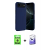 MARSİLYAN™- iPhone 17 Air Kılıf Kozmos Yansıma Özel Seri - Siyah Bilvis 5in1 5D Magic Hayalet Cam Ekran Koruyucu + Raze Metal Kamera Lens - SH