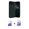 MARSİLYAN™- iPhone 17 Air Kılıf Kozmos Yansıma Özel Seri - Siyah Bilvis 5in1 5D Magic Hayalet Cam Ekran Koruyucu + Lacivert Bilvis Titan Kamera Lens