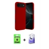 MARSİLYAN™- iPhone 17 Air Kılıf Kozmos Yansıma Özel Seri - Siyah Bilvis 5in1 5D Magic Hayalet Cam Ekran Koruyucu + Raze Metal Kamera Lens - SH