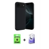 MARSİLYAN™- iPhone 17 Air Kılıf Kozmos Yansıma Özel Seri - Siyah Bilvis 5in1 5D Magic Hayalet Cam Ekran Koruyucu + Raze Metal Kamera Lens - SH