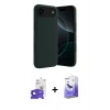 MARSİLYAN™- iPhone 17 Air Kılıf Kozmos Yansıma Özel Seri - Siyah Bilvis 5in1 5D Magic Hayalet Cam Ekran Koruyucu + Bilvis Titan Kamera Lens - SH