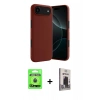 MARSİLYAN™- iPhone 17 Air Kılıf Kozmos Yansıma Özel Seri - Siyah Bilvis Hayalet Cam Ekran Koruyucu + Raze Metal Kamera Lens - MI