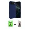 MARSİLYAN™- iPhone 17 Air Kılıf Kozmos Yansıma Özel Seri - Siyah Bilvis Hayalet Cam Ekran Koruyucu + Raze Metal Kamera Lens - MI