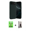 MARSİLYAN™- iPhone 17 Air Kılıf Kozmos Yansıma Özel Seri - Siyah Bilvis Hayalet Cam Ekran Koruyucu + Raze Metal Kamera Lens - MI