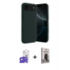 MARSİLYAN™- iPhone 17 Air Kılıf Kozmos Yansıma Özel Seri - Siyah Bilvis Hayalet Cam Ekran Koruyucu + Bilvis Titan Kamera Lens - SH
