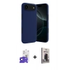 MARSİLYAN™- iPhone 17 Air Kılıf Kozmos Yansıma Özel Seri - Siyah Bilvis Hayalet Cam Ekran Koruyucu + Bilvis Titan Kamera Lens - SH