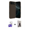 MARSİLYAN™- iPhone 17 Air Kılıf Kozmos Yansıma Özel Seri - Siyah Bilvis Hayalet Cam Ekran Koruyucu + Bilvis Titan Kamera Lens - SH