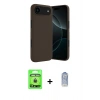 MARSİLYAN™- iPhone 17 Air Kılıf Kozmos Yansıma Özel Seri - Siyah Joko Magic 5D Cam + Raze Metal Kamera Lens - GD