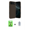 MARSİLYAN™- iPhone 17 Air Kılıf Kozmos Yansıma Özel Seri - Siyah Joko Magic 5D Cam + Raze Metal Kamera Lens - MI