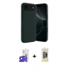 MARSİLYAN™- iPhone 17 Air Kılıf Kozmos Yansıma Özel Seri - Siyah Joko Magic 5D Hayalet Cam + Bilvis Titan Kamera Lens - LT