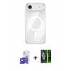 MARSİLYAN™- iPhone 17 Air Kılıf Kutup Klasik Serisi - Şeffaf 360 Full Body Arka Koruyucu + Bilvis Titan Kamera Lens - SH