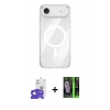 MARSİLYAN™- iPhone 17 Air Kılıf Kutup Klasik Serisi - Siyah 360 Mat Full Body Arka Koruyucu + Bilvis Titan Kamera Lens - GS