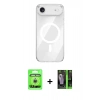 MARSİLYAN™- iPhone 17 Air Kılıf Kutup Klasik Serisi - Siyah 360 Mat Full Body Arka Koruyucu + Raze Metal Kamera Lens - GS