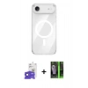 MARSİLYAN™- iPhone 17 Air Kılıf Kutup Klasik Serisi - Siyah 360 Mat Full Body Arka Koruyucu + Bilvis Titan Kamera Lens - LT