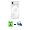 MARSİLYAN™- iPhone 17 Air Kılıf Kutup Klasik Serisi - Siyah 3D Antistatik Seramik Nano Ekran Koruyucu + Raze Metal Kamera Lens - GD