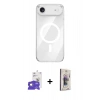 MARSİLYAN™- iPhone 17 Air Kılıf Kutup Klasik Serisi - Siyah Bilvis 3D Cam Ekran Koruyucu + Bilvis Titan Kamera Lens - GD