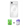 MARSİLYAN™- iPhone 17 Air Kılıf Kutup Klasik Serisi - Siyah Bilvis 5in1 3D Magic Cam Ekran Koruyucu + Raze Metal Kamera Lens - MI