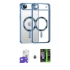 MARSİLYAN™- iPhone 17 Air Kılıf Nova Işık Özel Seri - Şeffaf 360 Full Body Arka Koruyucu + Bilvis Titan Kamera Lens - GS