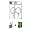 MARSİLYAN™- iPhone 17 Air Kılıf Nova Işık Özel Seri - Şeffaf 360 Full Body Arka Koruyucu + Gold Bilvis Titan Kamera Lens