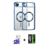 MARSİLYAN™- iPhone 17 Air Kılıf Nova Işık Özel Seri - Şeffaf 360 Full Body Arka Koruyucu + Gold Bilvis Titan Kamera Lens