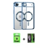 MARSİLYAN™- iPhone 17 Air Kılıf Nova Işık Özel Seri - Şeffaf 360 Full Body Arka Koruyucu + Raze Metal Kamera Lens - MI