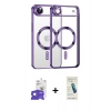 MARSİLYAN™- iPhone 17 Air Kılıf Nova Işık Özel Seri - Şeffaf Pasifik Cam Ekran Koruyucu + Bilvis Titan Kamera Lens - GS