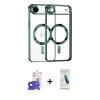 MARSİLYAN™- iPhone 17 Air Kılıf Nova Işık Özel Seri - Şeffaf Pasifik Cam Ekran Koruyucu + Bilvis Titan Kamera Lens - SH