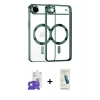 MARSİLYAN™- iPhone 17 Air Kılıf Nova Işık Özel Seri - Şeffaf Pasifik Cam Ekran Koruyucu + Bilvis Titan Kamera Lens - GD