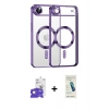 MARSİLYAN™- iPhone 17 Air Kılıf Nova Işık Özel Seri - Şeffaf Pasifik Cam Ekran Koruyucu + Bilvis Titan Kamera Lens - GD
