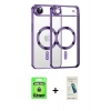 MARSİLYAN™- iPhone 17 Air Kılıf Nova Işık Özel Seri - Şeffaf Pasifik Cam Ekran Koruyucu + Raze Metal Kamera Lens - GD