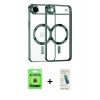 MARSİLYAN™- iPhone 17 Air Kılıf Nova Işık Özel Seri - Şeffaf Pasifik Cam Ekran Koruyucu + Raze Metal Kamera Lens - MI