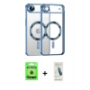 MARSİLYAN™- iPhone 17 Air Kılıf Nova Işık Özel Seri - Şeffaf Pasifik Cam Ekran Koruyucu + Raze Metal Kamera Lens - MI