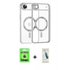 MARSİLYAN™- iPhone 17 Air Kılıf Nova Işık Özel Seri - Şeffaf Pasifik Cam Ekran Koruyucu + Raze Metal Kamera Lens - MI