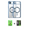 MARSİLYAN™- iPhone 17 Air Kılıf Nova Işık Özel Seri - Siyah 360 Mat Full Body Arka Koruyucu + Raze Metal Kamera Lens - GD