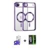 MARSİLYAN™- iPhone 17 Air Kılıf Nova Işık Özel Seri - Siyah 360 Mat Full Body Arka Koruyucu + Bilvis Titan Kamera Lens - LT