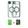 MARSİLYAN™- iPhone 17 Air Kılıf Nova Işık Özel Seri - Siyah 360 Mat Full Body Arka Koruyucu + Raze Metal Kamera Lens - MI