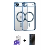 MARSİLYAN™- iPhone 17 Air Kılıf Nova Işık Özel Seri - Siyah 3D Antistatik Hayalet Cam Ekran Koruyucu + Bilvis Titan Kamera Lens - LT