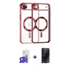 MARSİLYAN™- iPhone 17 Air Kılıf Nova Işık Özel Seri - Siyah 3D Antistatik Hayalet Cam Ekran Koruyucu + Bilvis Titan Kamera Lens - LT