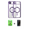 MARSİLYAN™- iPhone 17 Air Kılıf Nova Işık Özel Seri - Siyah 3D Antistatik Hayalet Cam Ekran Koruyucu + Raze Metal Kamera Lens - MI