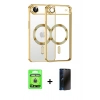 MARSİLYAN™- iPhone 17 Air Kılıf Nova Işık Özel Seri - Siyah 3D Antistatik Hayalet Cam Ekran Koruyucu + Raze Metal Kamera Lens - GD