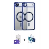 MARSİLYAN™- iPhone 17 Air Kılıf Nova Işık Özel Seri - Siyah 3D Antistatik Seramik Nano Ekran Koruyucu + Bilvis Titan Kamera Lens - GS