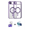 MARSİLYAN™- iPhone 17 Air Kılıf Nova Işık Özel Seri - Siyah 3D Antistatik Seramik Nano Ekran Koruyucu + Bilvis Titan Kamera Lens - GD
