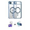 MARSİLYAN™- iPhone 17 Air Kılıf Nova Işık Özel Seri - Siyah 3D Antistatik Seramik Nano Ekran Koruyucu + Bilvis Titan Kamera Lens - GD