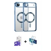 MARSİLYAN™- iPhone 17 Air Kılıf Nova Işık Özel Seri - Siyah 3D Antistatik Seramik Nano Ekran Koruyucu + Bilvis Titan Kamera Lens - GS