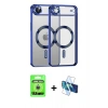 MARSİLYAN™- iPhone 17 Air Kılıf Nova Işık Özel Seri - Siyah 3D Antistatik Seramik Nano Ekran Koruyucu + Gümüş Raze Metal Kamera Lens
