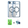 MARSİLYAN™- iPhone 17 Air Kılıf Nova Işık Özel Seri - Siyah 3D Antistatik Seramik Nano Ekran Koruyucu + Raze Metal Kamera Lens - MI