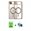 MARSİLYAN™- iPhone 17 Air Kılıf Nova Işık Özel Seri - Siyah 3D Antistatik Seramik Nano Ekran Koruyucu + Raze Metal Kamera Lens - SH